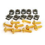 10pcs M6 Body Fairing Bolts Fastener Clips for Scooter (Universal) GOLD