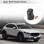 1 Pc Gear Shift Knob Cover for Mazda CX-30 (2020–2021) Black Carbon Fiber Red