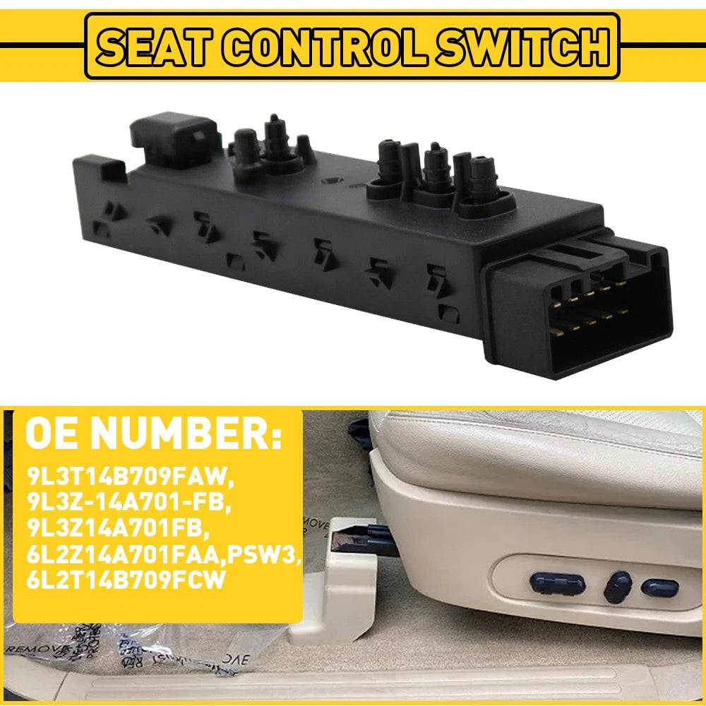 Power Seat Switch for Ford F-550 Left Driver Side (2004–2007) 9L3T14B709FAW