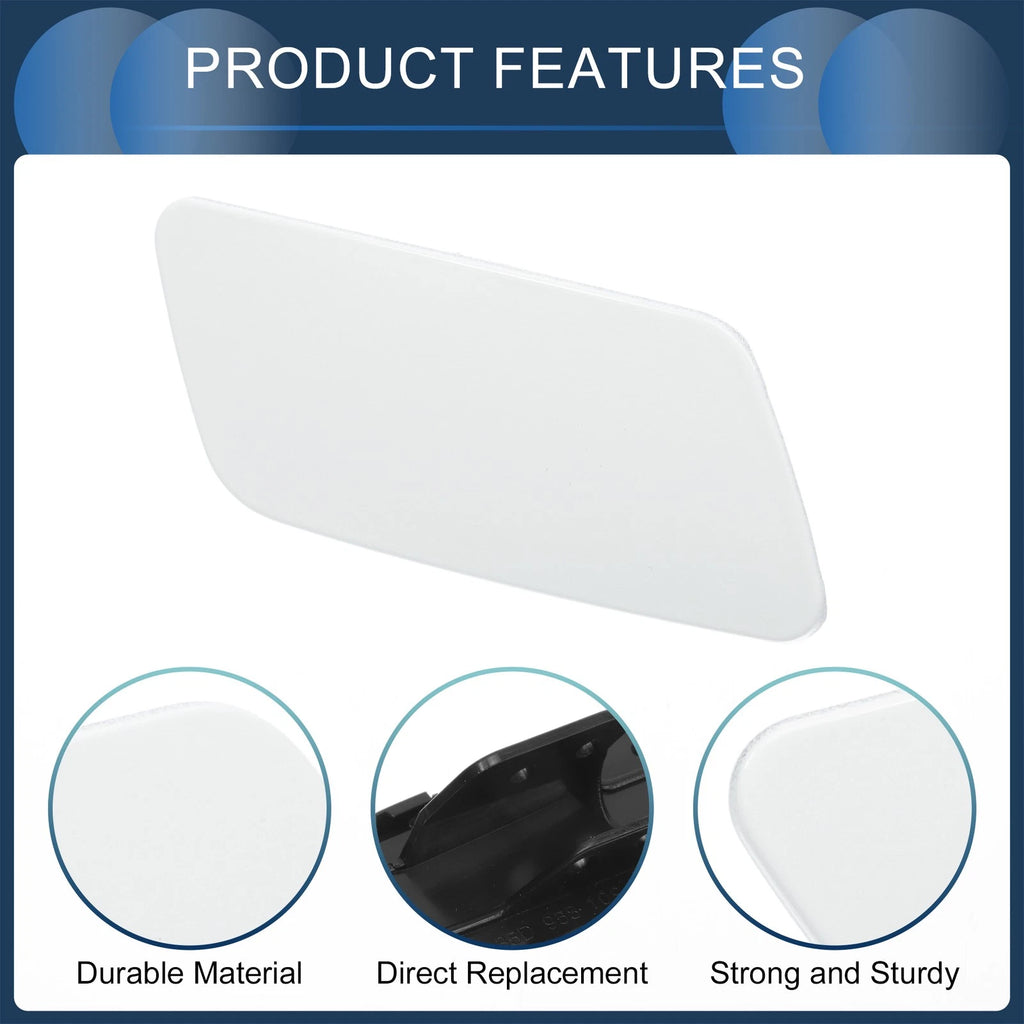 Front Left Washer Nozzle Cover Cap for Volkswagen Passat CC (2008–2012) White
