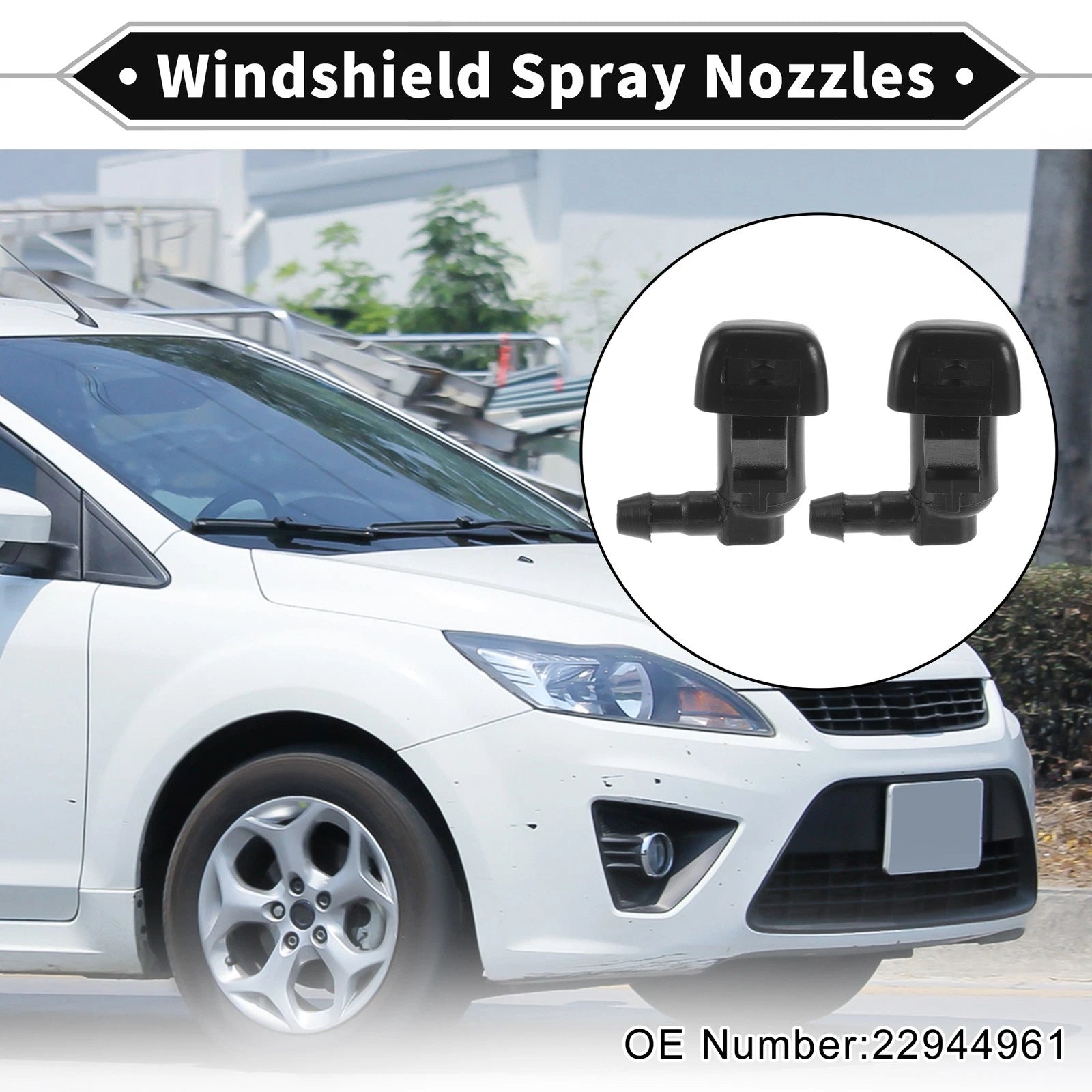 2 Pcs Front Windshield Washer Nozzle for Chevy Colorado (2015–2023) No. 22944961