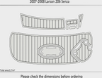 EVA Foam Pads for Larson 206 Senza (2007) Cockpit Swim Platform Mat