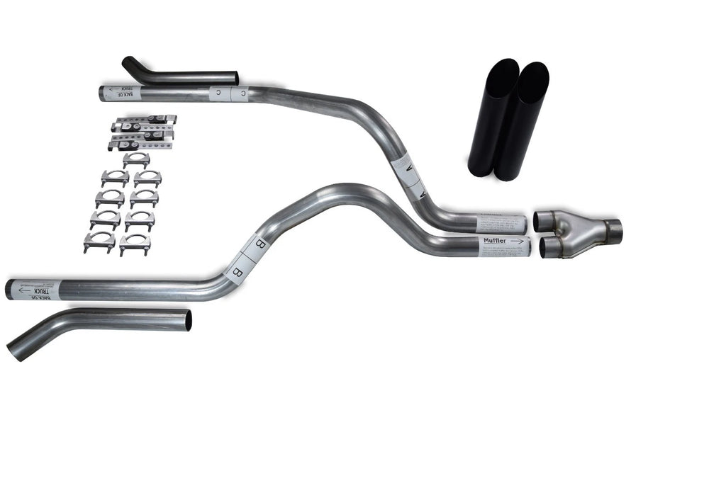 2.5" Dual Exhaust Kit Y Pipe for Dodge Dakota (1997–2005) Black