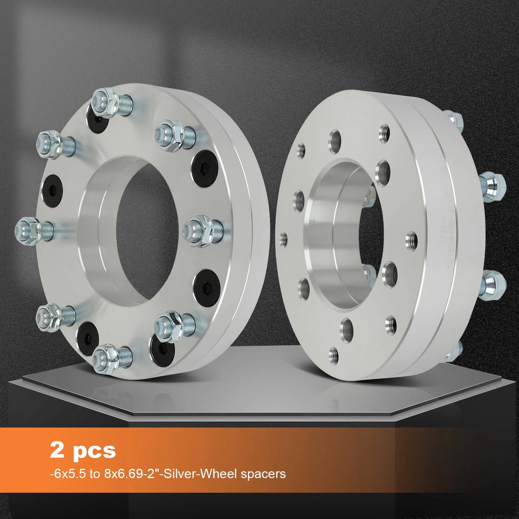 2X 2" Wheel Adapters 6x5.5 to 8x170 14x1.5 for Chevrolet Silverado 1500 Tahoe