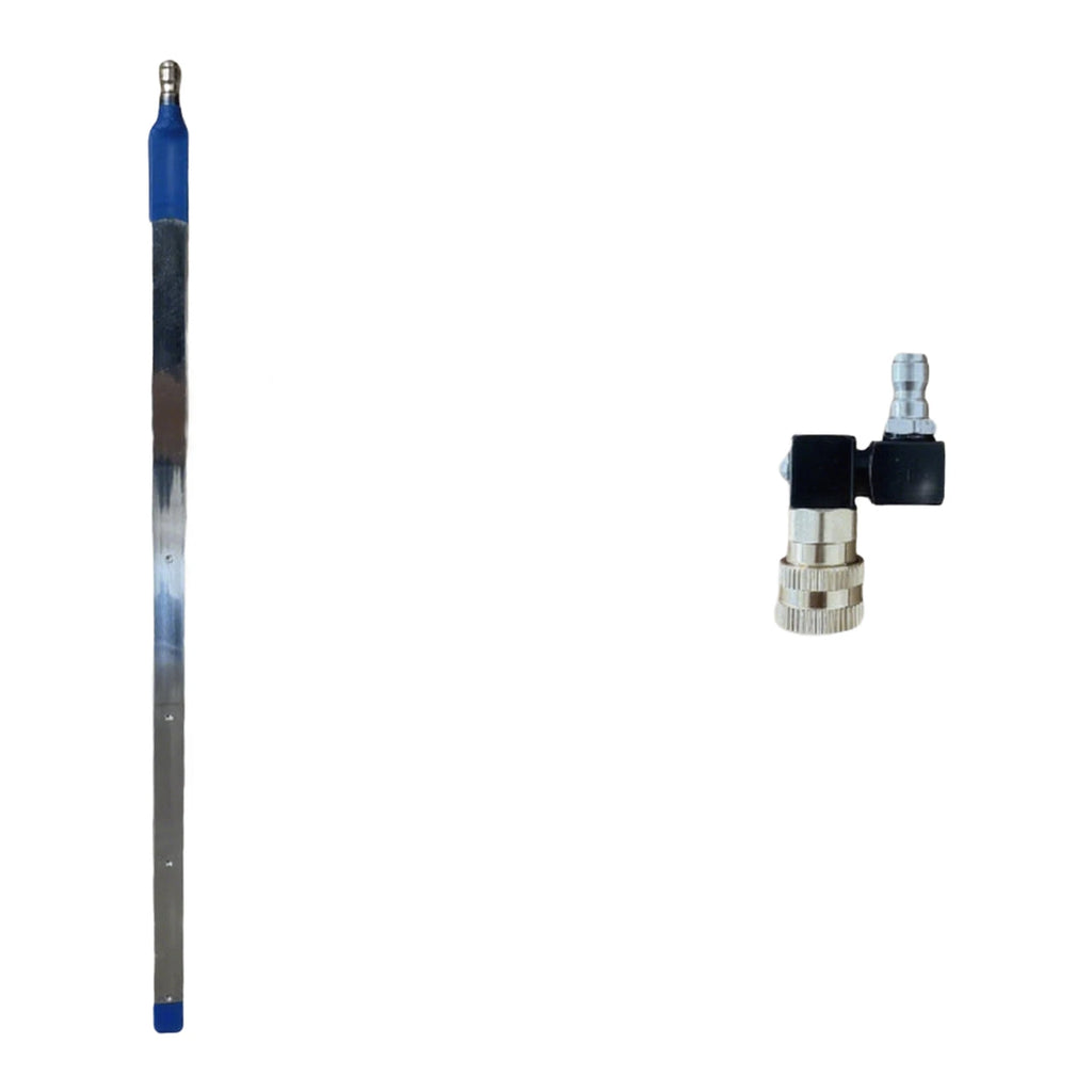 Radiator Cleaning Tool for Cars (40CM Pole, Dual Use Water & Air Head)