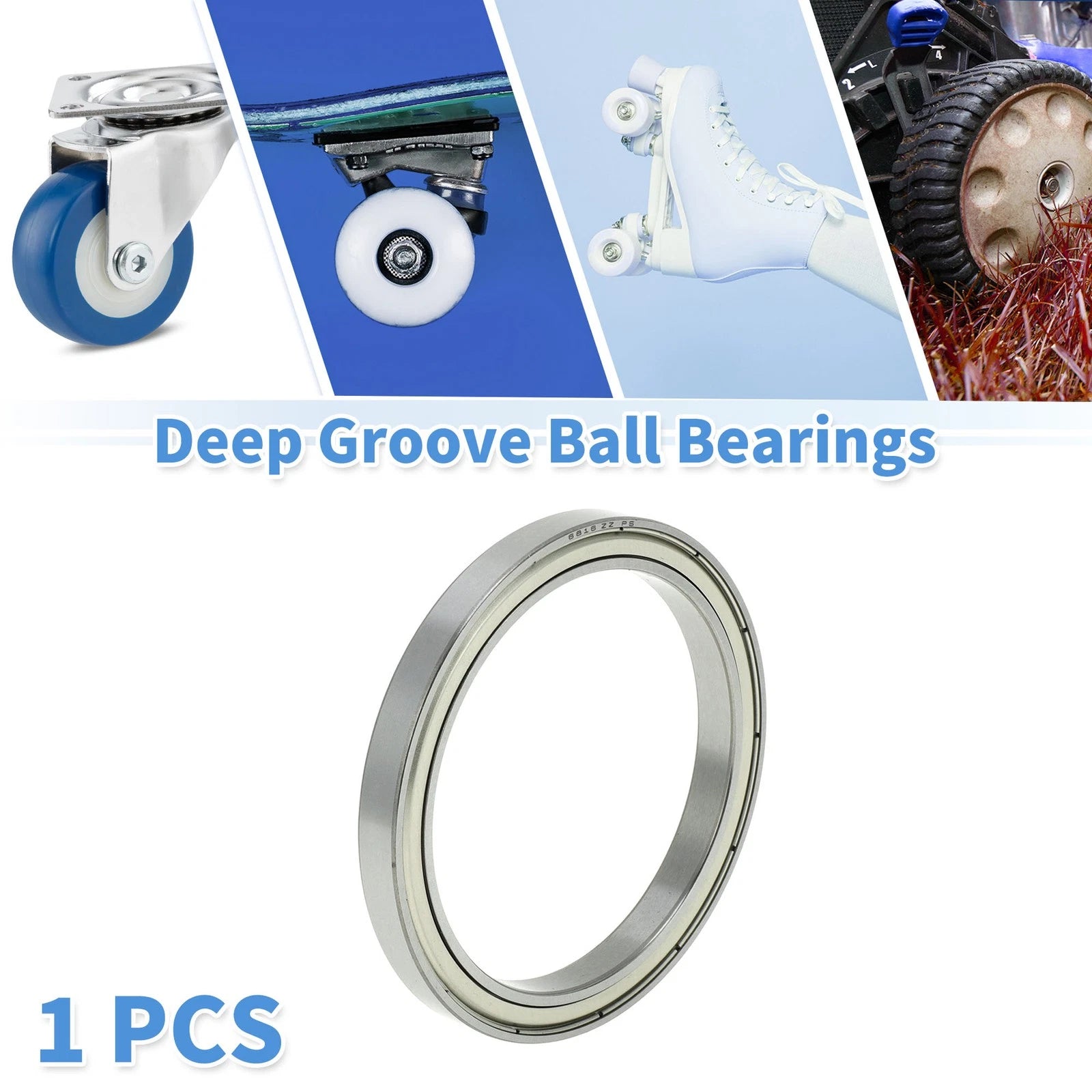 6816ZZ Deep Groove Ball Bearing for Scooter Skateboard (P5, 80x100x10mm)
