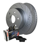 Rear Brake Kit 345mm Drilled Rotors Bosch Ceramic Pad for Cadillac Chevrolet GMC