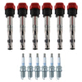 Set of 6 Ignition Coils & NGK Laser Platinum Spark Plugs for Audi A6 Quattro Q5