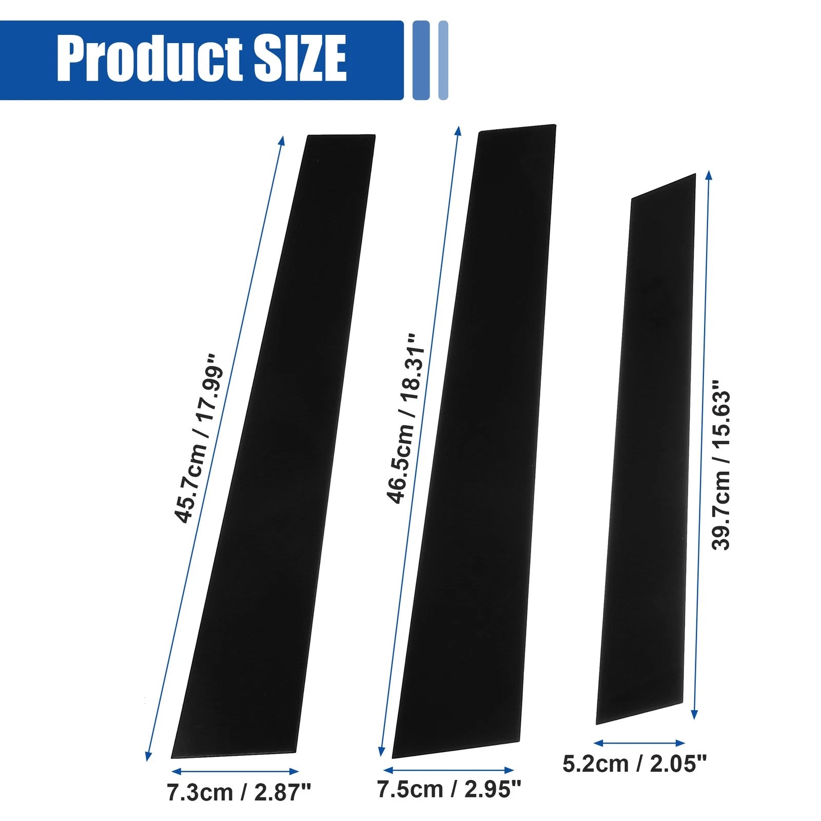 Glossy Black Door Window Pillar Posts Cover Trim for Honda CR-V (2007–2011)