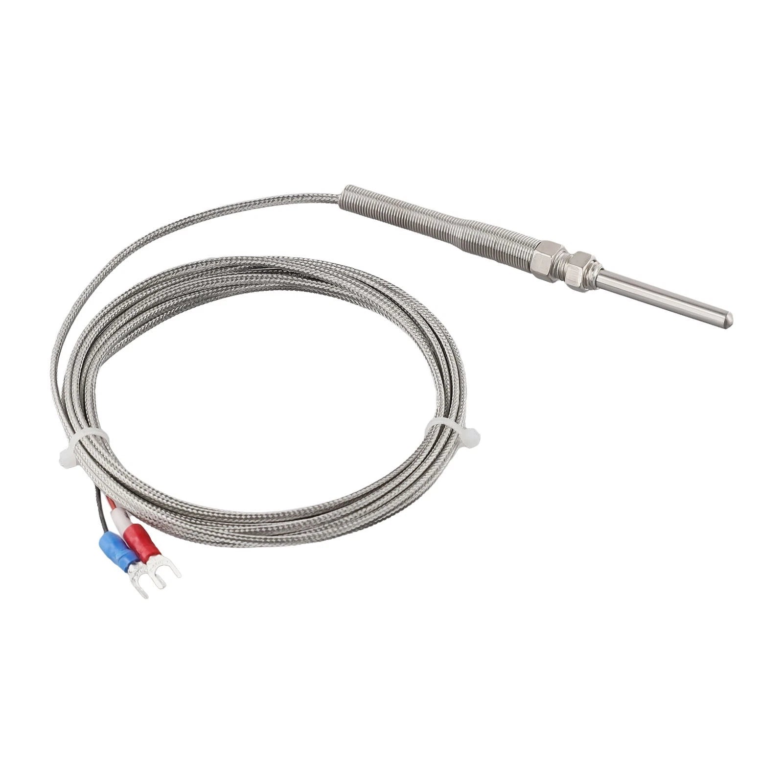 Set of 1 Thermocouple Probe Sensor 3/8 NPT Stainless Steel Braid