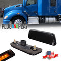 2X Smoke Amber LED Indicator Side Marker Light for Kenworth T680 (2016–2023)