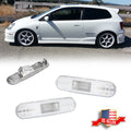 2X Chrome Front/Rear Bumper Side Marker Lights for Honda Civic Si (2002–2005)