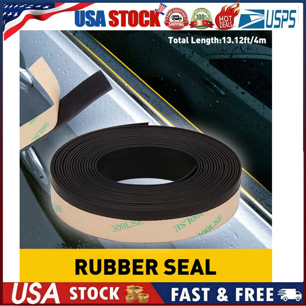 Rubber Windshield Weather Seal Trim for Honda Models (4M 13FT)