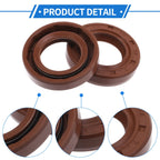 Set of 2 Oil Seal Rotary Shaft Seal FKM Rubber 20x34x7mm