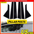 Set of 6 Black Pillar Post Covers for Hyundai Genesis G80 (2015–2022)