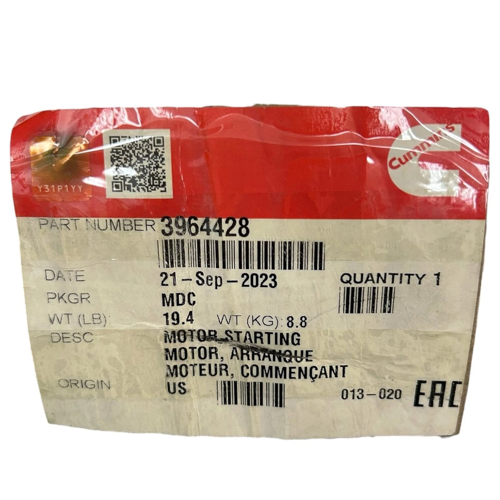 Starter Motor for Cummins B-Series 3.9L & 5.9L Diesel Engines (OEM) 3964428