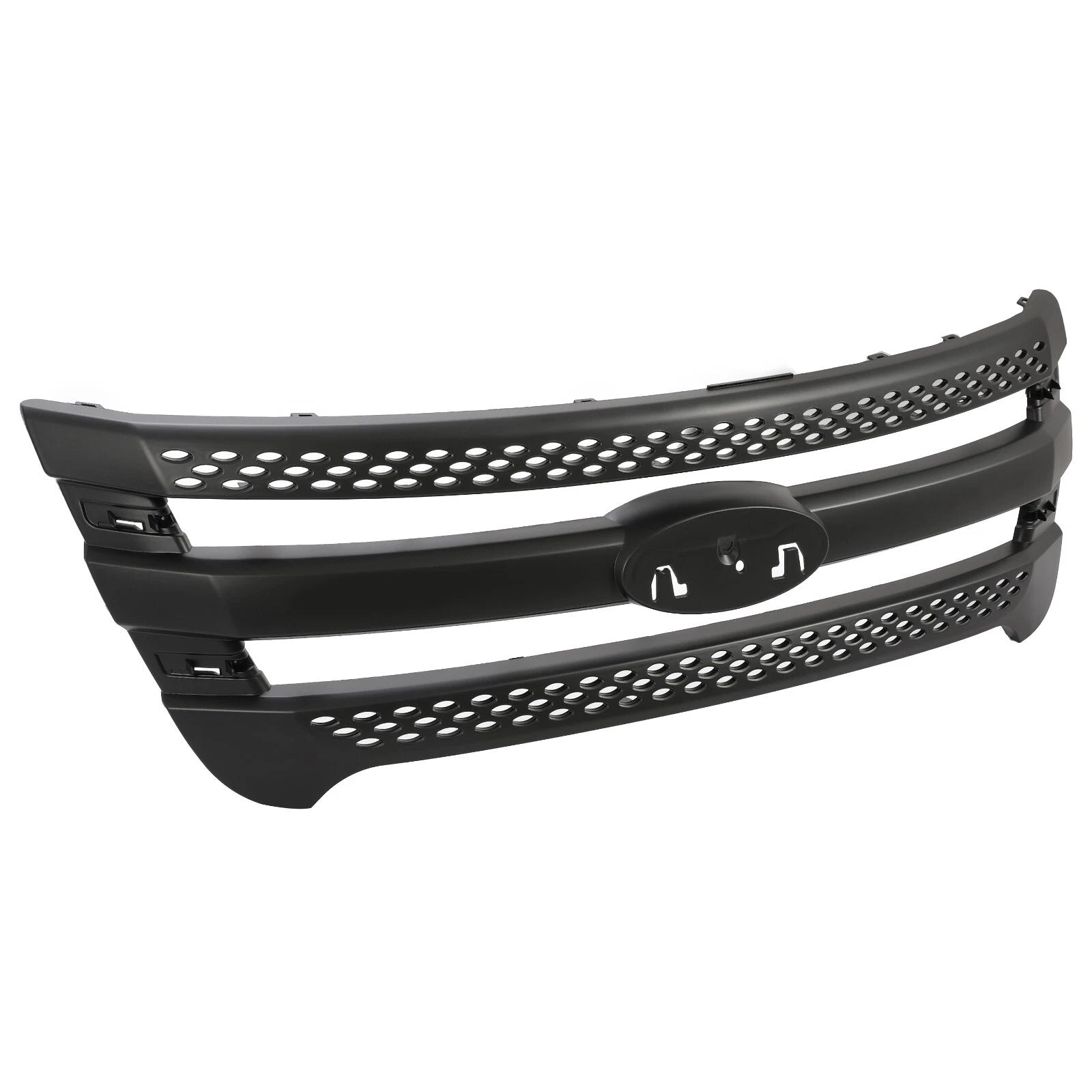 Front Bumper Upper Grille for Ford Explorer (2011–2015) - Black Mesh Style