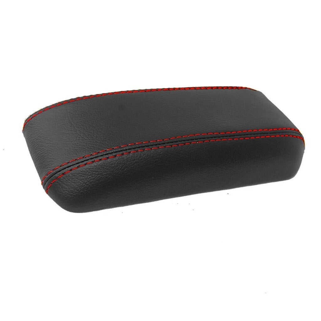 PVC Leather Console Armrest Cover for Honda Civic (1996–2000) Red Stitch