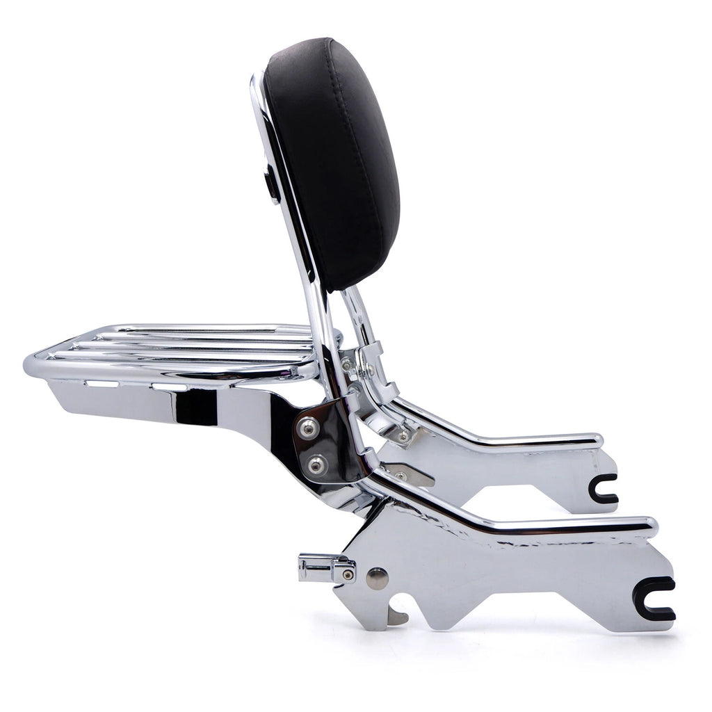 Sissy Bar Upright Chrome Luggage Rack for Harley FLDE FLHC (2018–Later)