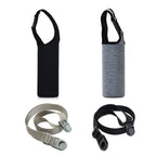 Bottle Bags for Thermos Cups with Adjustable Straps Black & Gray