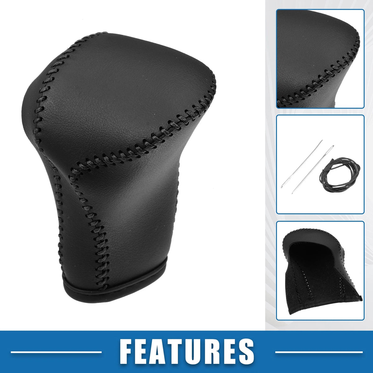 Gear Shift Lever Cover Knob Trim for Audi A4 (2013–2016), A6 A7 Q7 (2012–2015) Black 726215363203