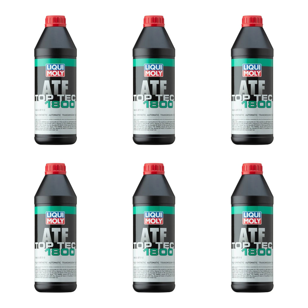 Set of 6 Liqui Moly Top Tec ATF 1800 Automatic Transmission Fluid 1L