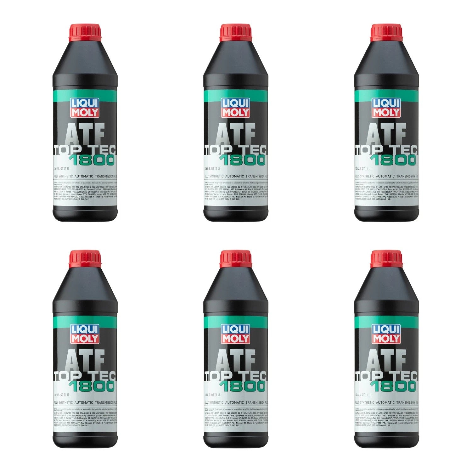 Set of 6 Liqui Moly Top Tec ATF 1800 Automatic Transmission Fluid 1L