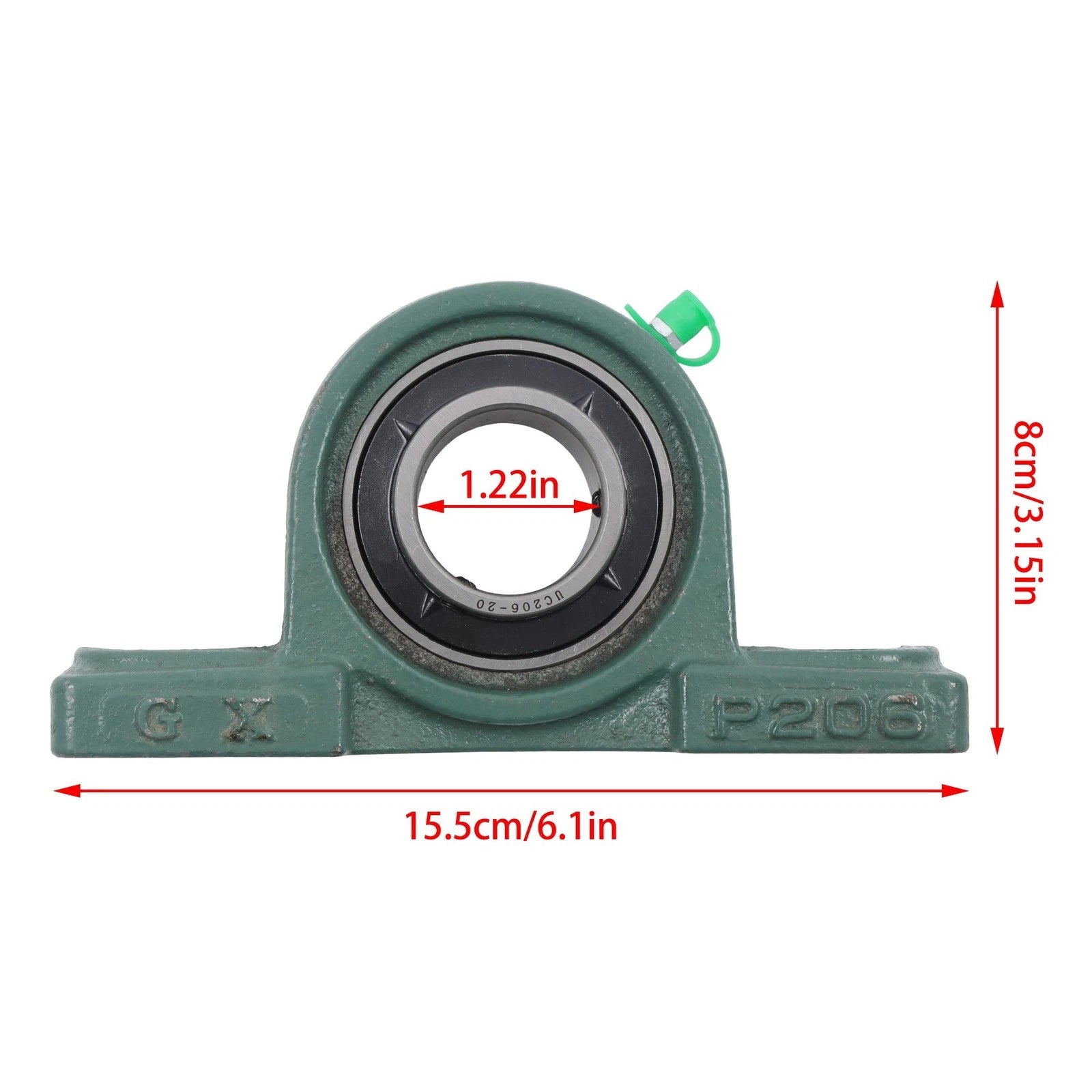 Set of 2 Pillow Block Bearings for UCP206-20 (1-1/4 Bore)