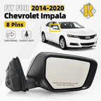 Right Side View Mirror w/Signal w/Puddle 8 Pins for Chevrolet Impala (2014–2020)