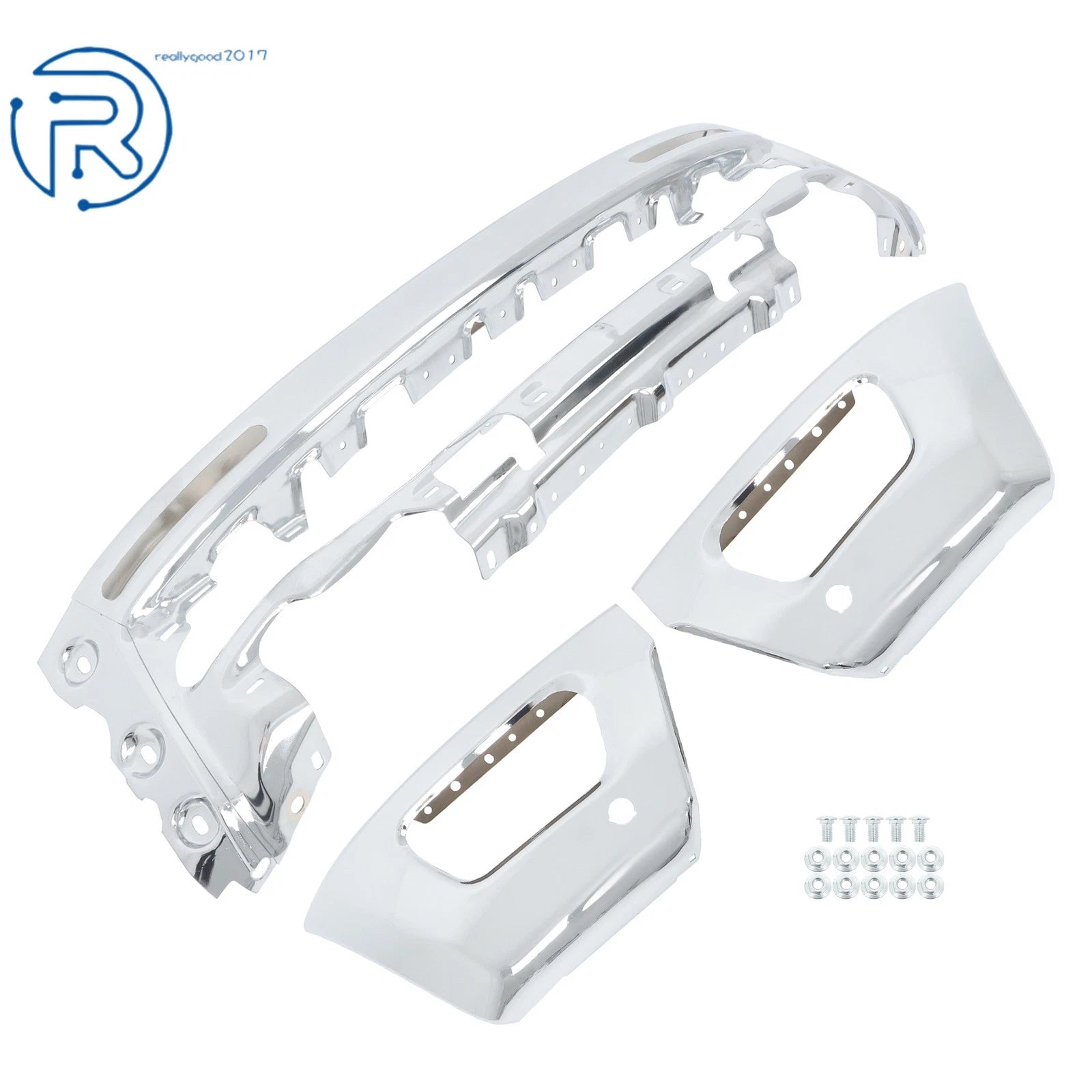 Chrome Front Bumper Face Bar for Ford Ranger (2019–2023)
