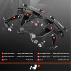 Set of 8 Front Control Arm Tie Rod Ends Sway Bar Links for Ford Mercury