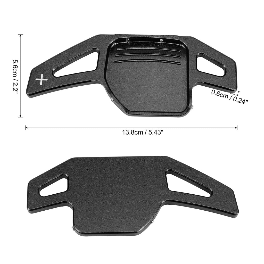 Pair Black Steering Wheel Shift Paddle Cover for Audi A3 A5 A6 A7 (2013–2020)