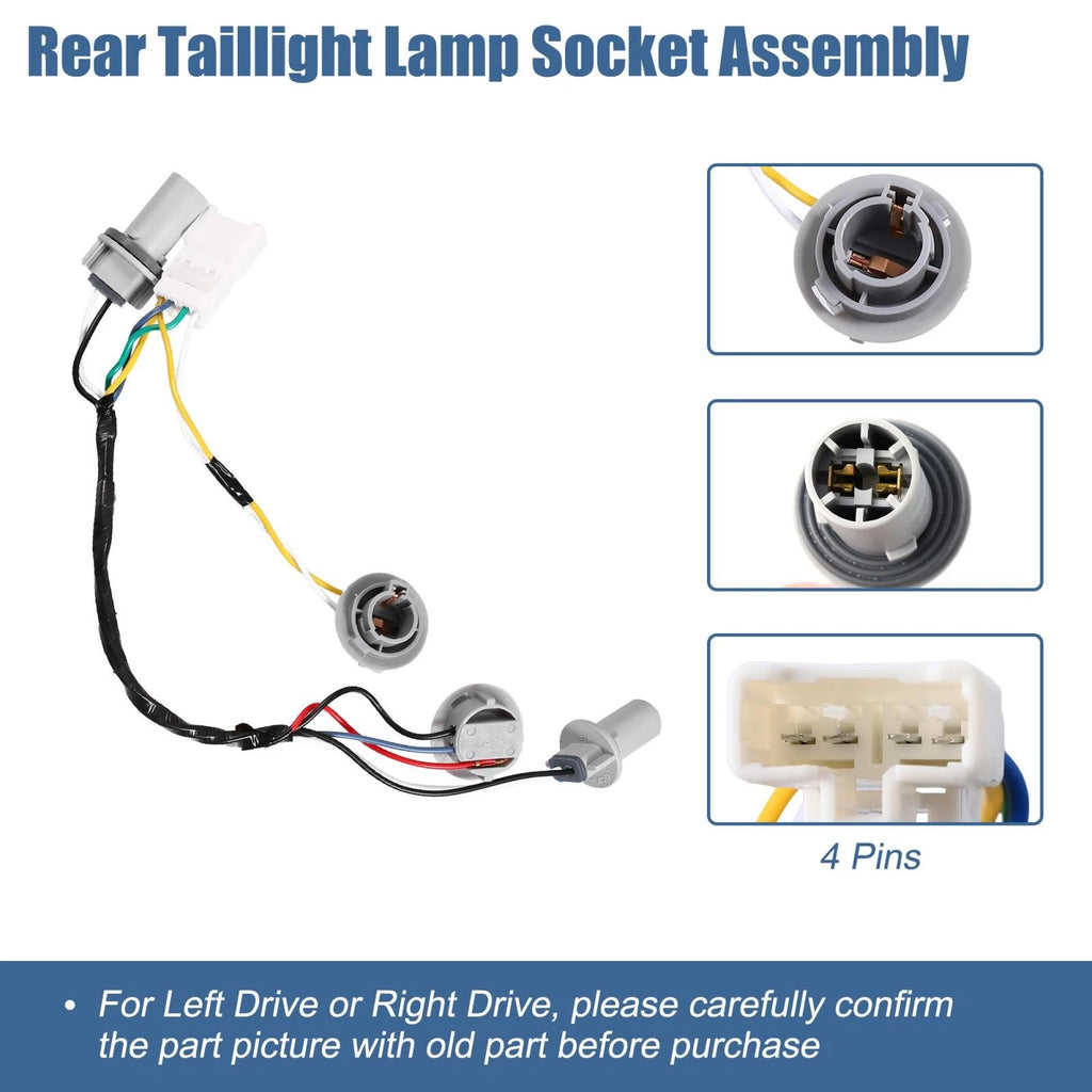 Tail Lamp Holder & Wiring Harness for Hyundai Sonata (2011–2014) W/O Bulb