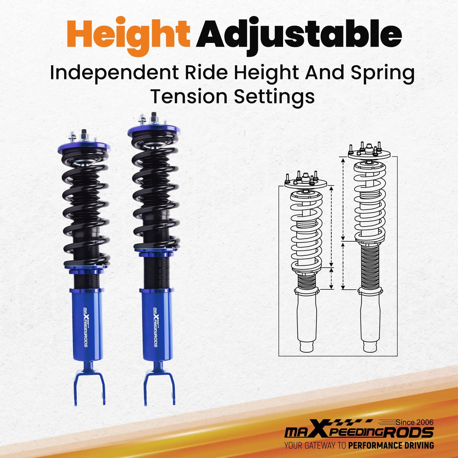Coilovers for Nissan Fairlady 300ZX Z32 (1989–1996) Adjustable Height