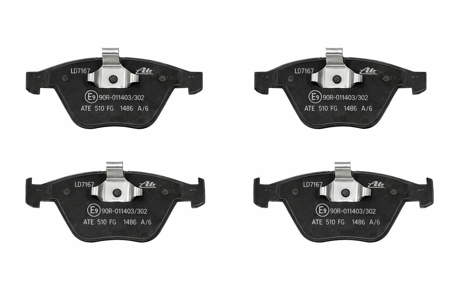 Set of 4 Front Disc Brake Pads for BMW 528i, 528i xDrive (2011–2016) 34116794919
