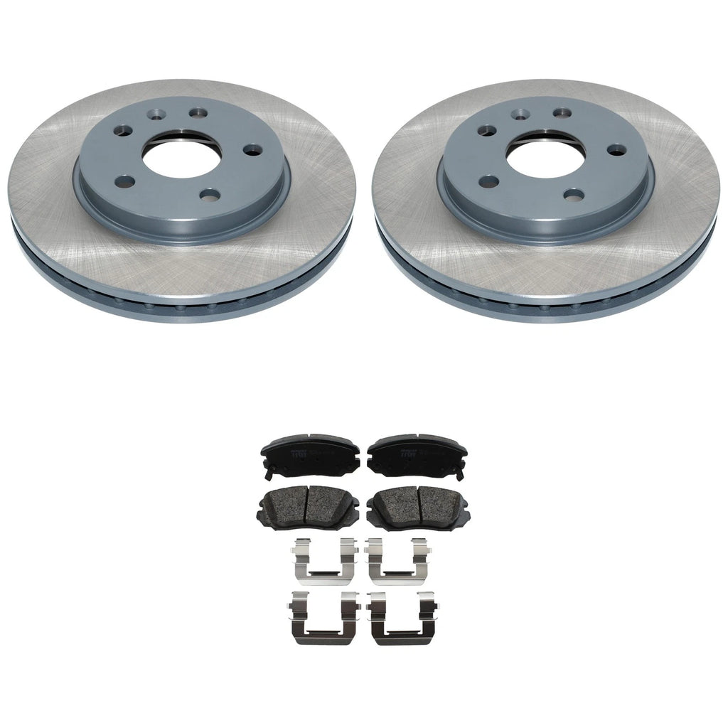 DuraGo Front Rotors & TRW Pro Ceramic Disc Brake Pad Kit for LaCrosse Malibu Regal (2010–2016)