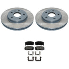 DuraGo Front Rotors & TRW Pro Ceramic Disc Brake Pad Kit for LaCrosse Malibu Regal (2010–2016)