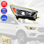 Passenger Side Halogen Headlight for Ford Escape (2017–2019) Chrome RH