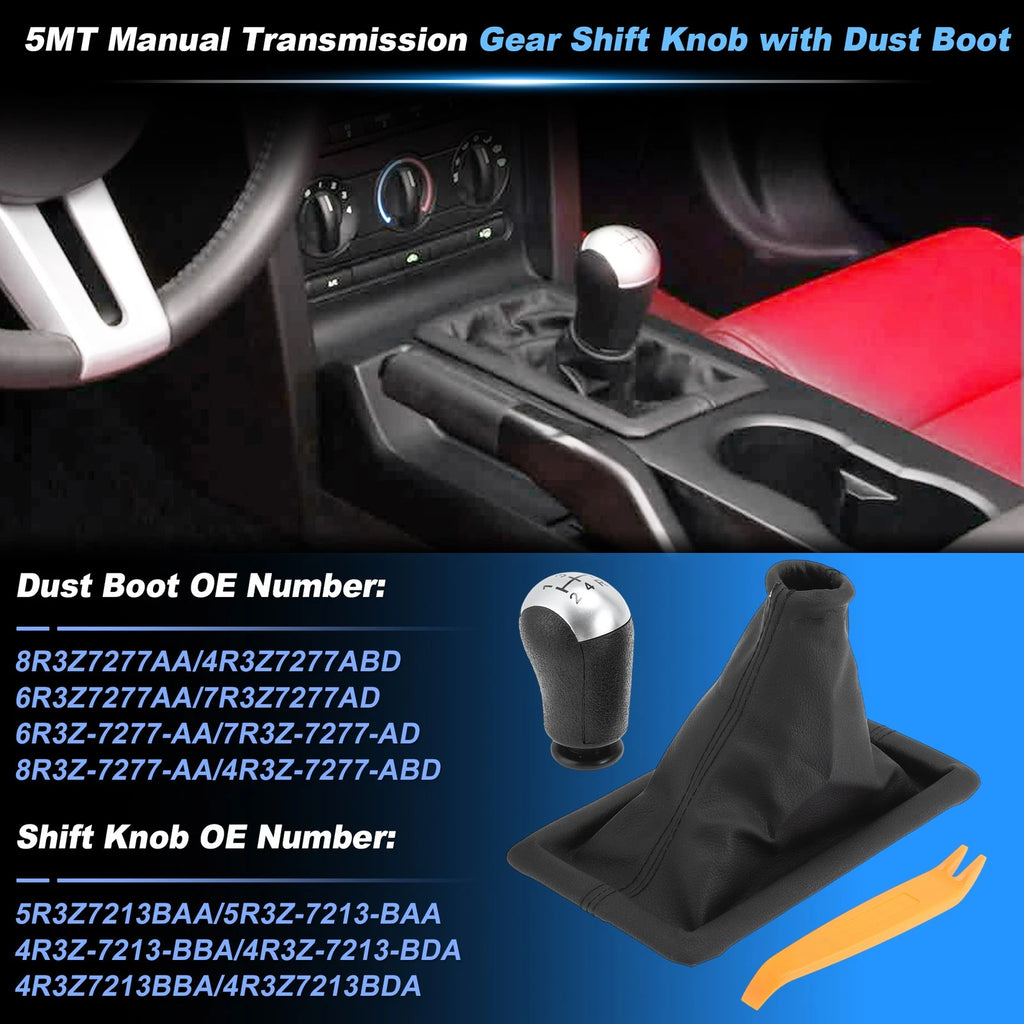 5MT Gear Shift Knob Dust Boot for Ford Mustang (2005–2009) No. 8R3Z7277AA