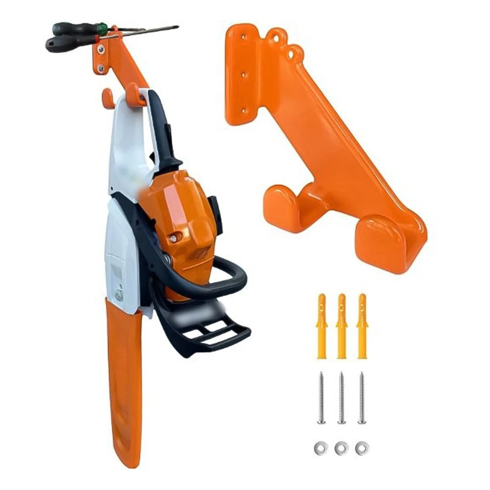 Chainsaw Wall Mount Bracket for Compact Models (Solid Metal)
