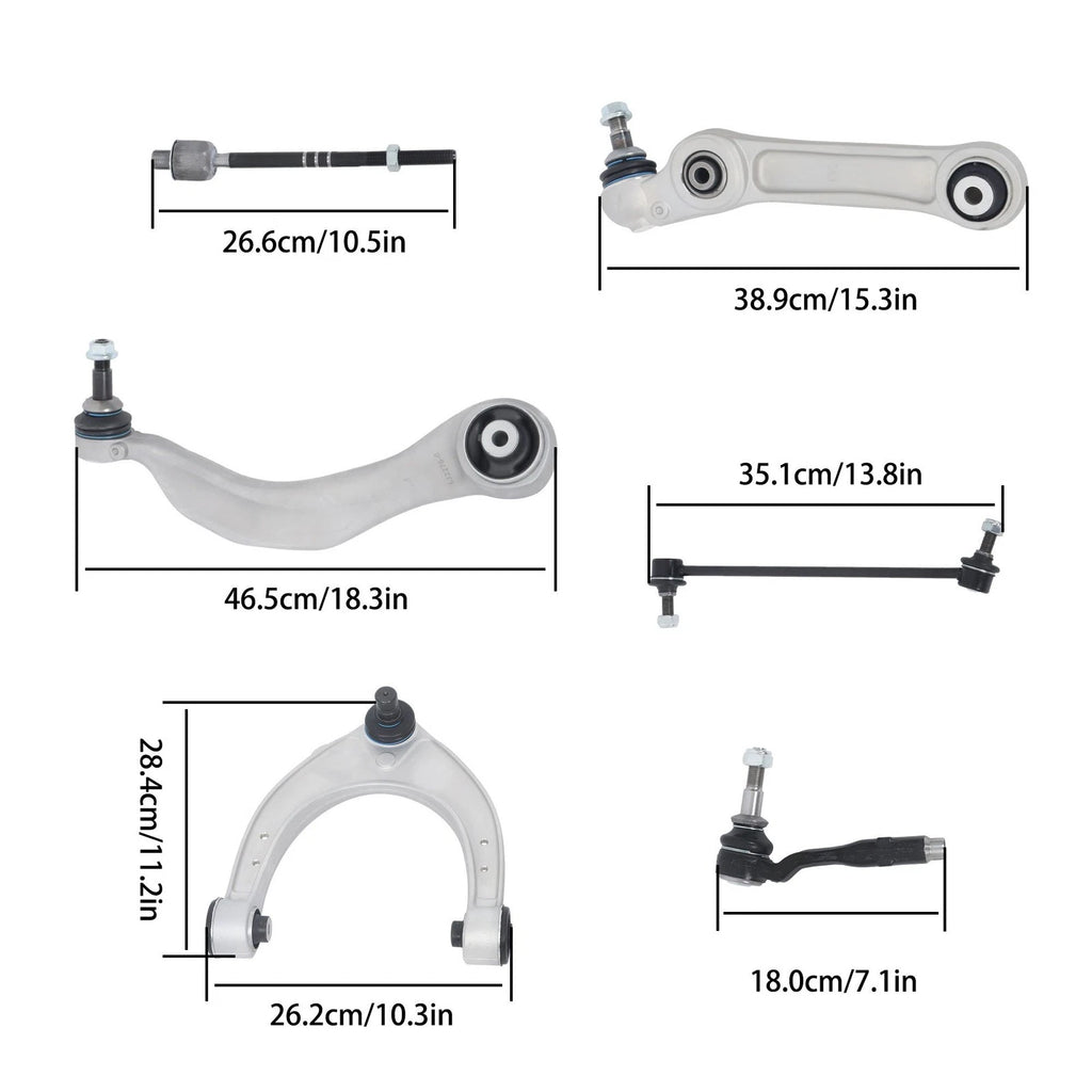 12Pcs Control Arm & Ball Joint Assembly Sway Bar Link for BMW 528i 535i 535d (2011–2016)