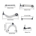 12Pcs Control Arm & Ball Joint Assembly Sway Bar Link for BMW 528i 535i 535d (2011–2016)