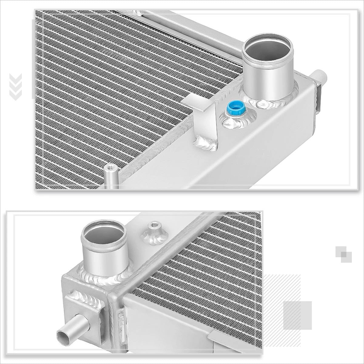 3 Row Aluminum Racing Radiator for Ford Mustang (1997–2004)