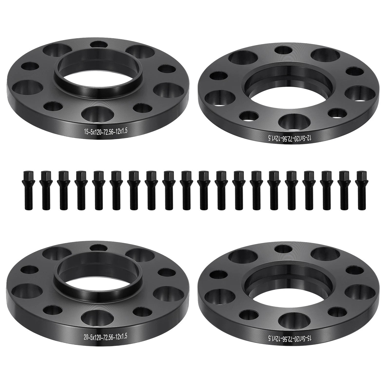 Set of 4 Hubcentric Wheel Spacers 15mm & 20mm for BMW 525i (1990–1995)