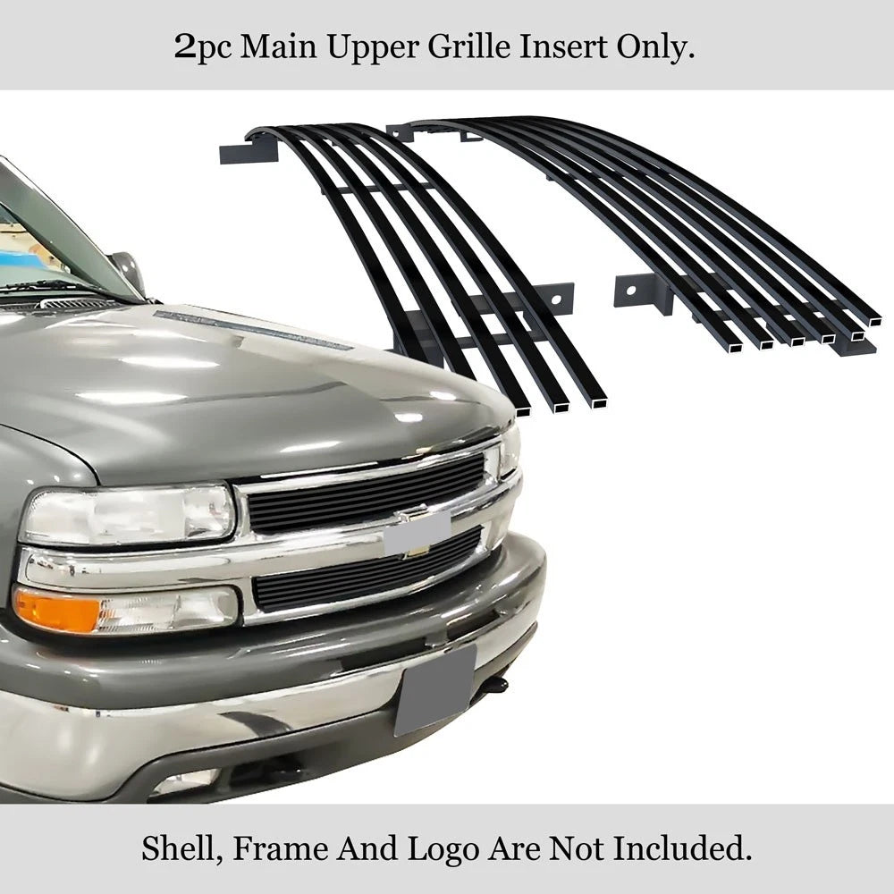 Upper Stainless Black Billet Grille for Chevy Silverado 2500/3500 (2001-2002)