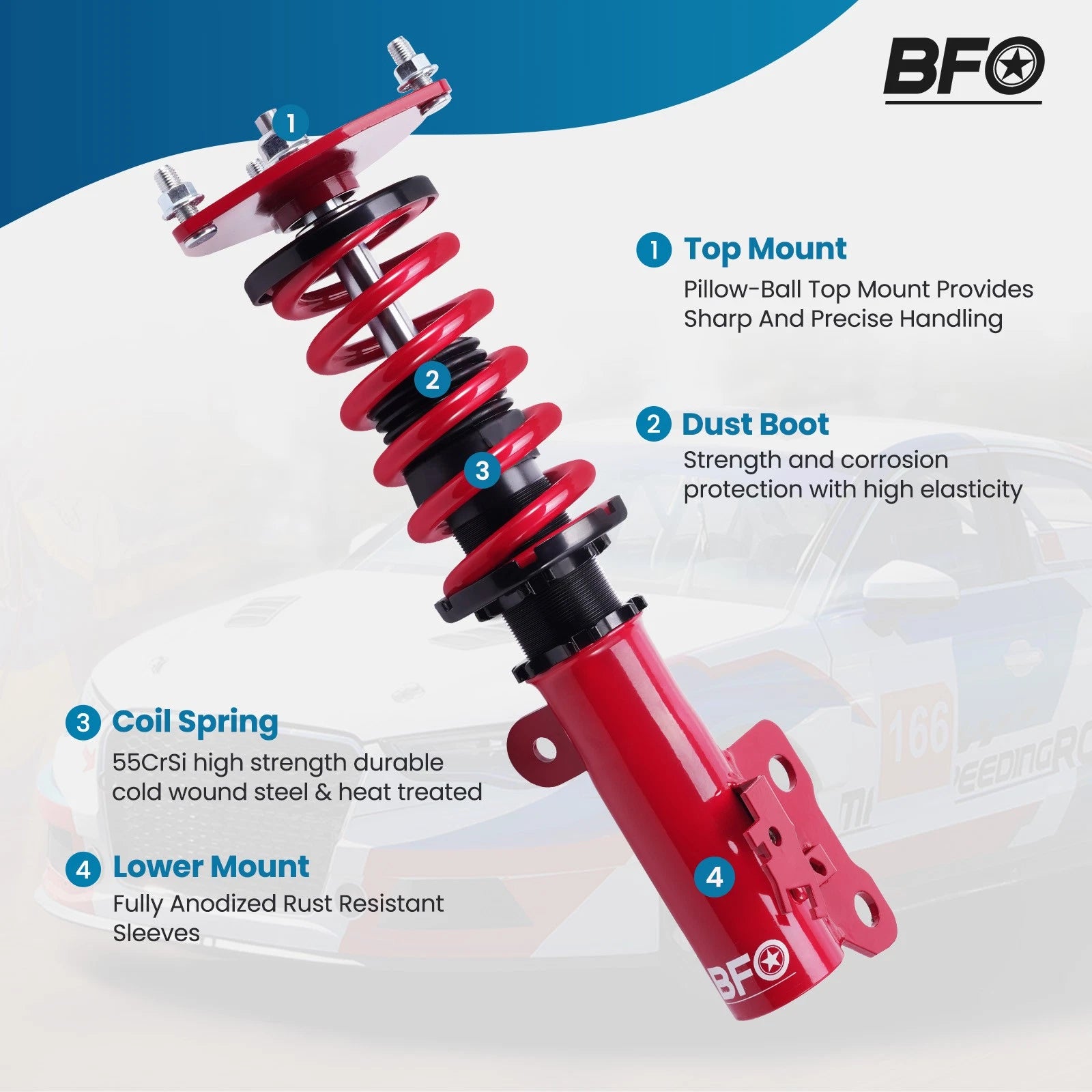 Adjustable Coilovers Lowering Suspension Kit for Scion TC (2011-2016)