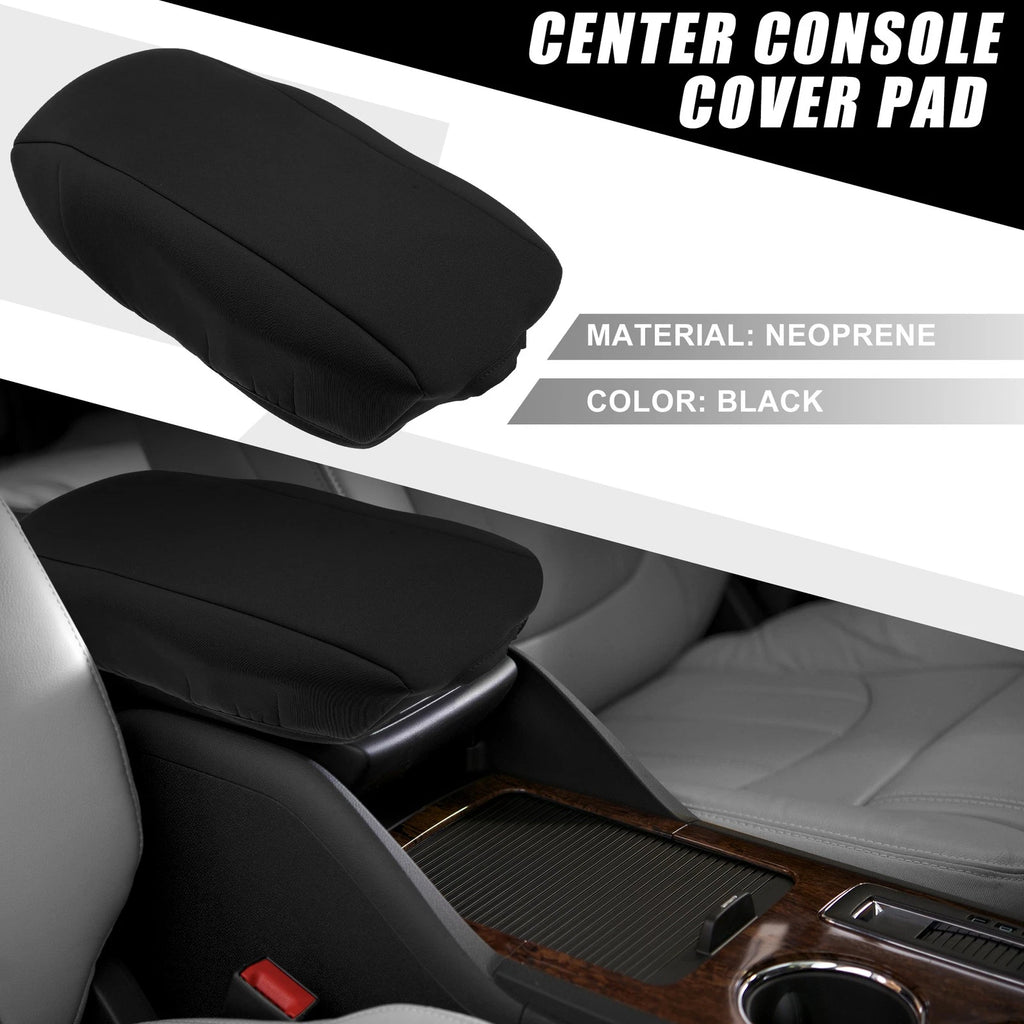 Center Console Armrest Seat Box Cover for Dodge Durango (2011–2020) Black