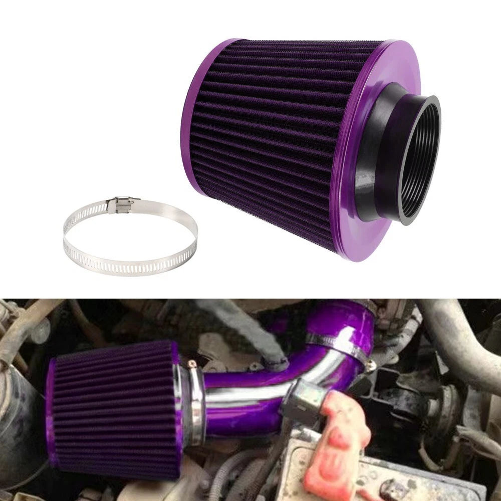 3" 76mm Purple High Flow Inlet Cold Air Intake Filter for