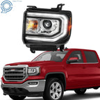 HID Projector Headlights with LED DRL for GMC Sierra 1500 (2016–2018)