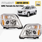 Halogen Headlight Set for GMC Terrain (2010–2015) Left+Right Chrome